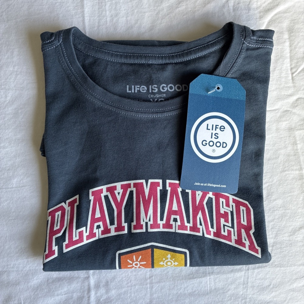 Life Is Good Playmaker University T-Shirt Women's XS New With Tags - Picture 9 of 10